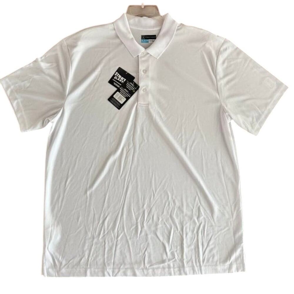 PGA Tour Airflux Performance Polo White Men’s XL NWT Moisture Wicking